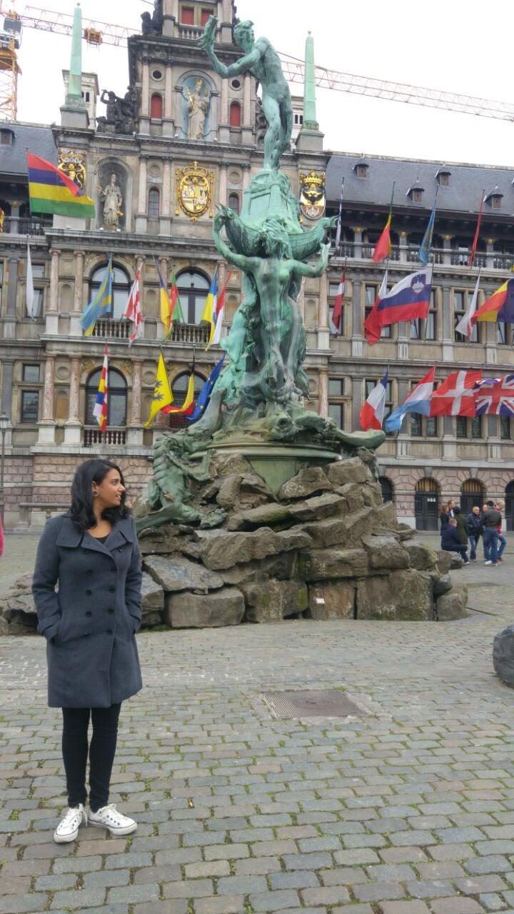 Photo of Brussels centre, in Belgium. Foto do centro de Bruxelas, na Bélgica.
