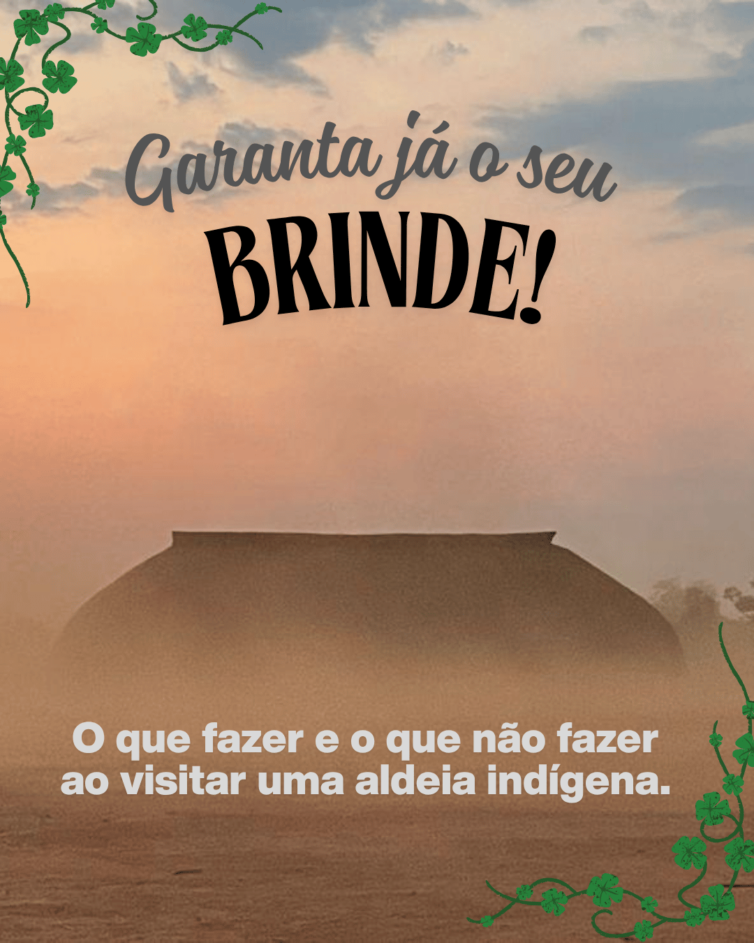 Foto tirada pelo @ricsampanunes de uma casa Indígena no alto do Xingu, em Mato Grosso, Brasil, coberta por uma tempestade de areia.