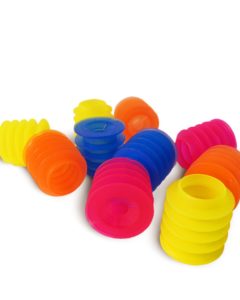The anti-drink spiking stopper comes in a package with 500 colourful units that fit neatly in your bottle, helping you avoid spiking.

The photo shows the anti-spiking stoppers in orange, pink, yellow, red and blue colours.