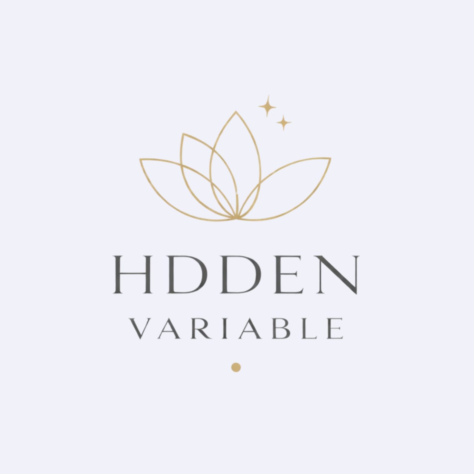 Hdden-Variable Logo of Hdden Variable: a golden lotus missing one petal.