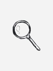 Illustration of a magnifying glass.