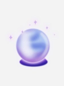 Image of a purple crystal ball, symbolising the future of healthcare.